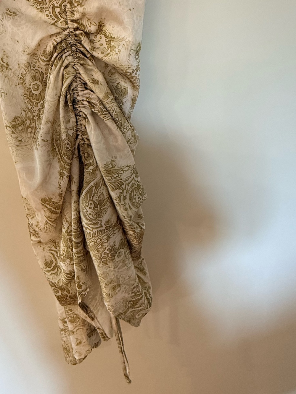 Olive Paisley Slip Dress - Picture 7 of 11